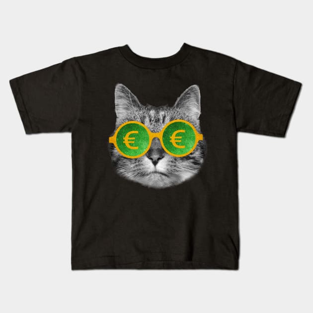 Euro cat Kids T-Shirt by Purrfect